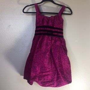 Fushia rose dress